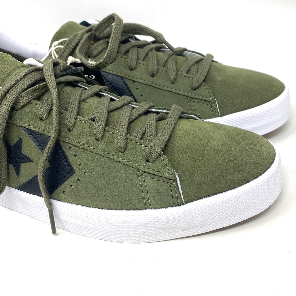 Converse Pro Leather OX Low Top Khaki Black Suede Women's Size Sneakers A00945C - Picture 3 of 10